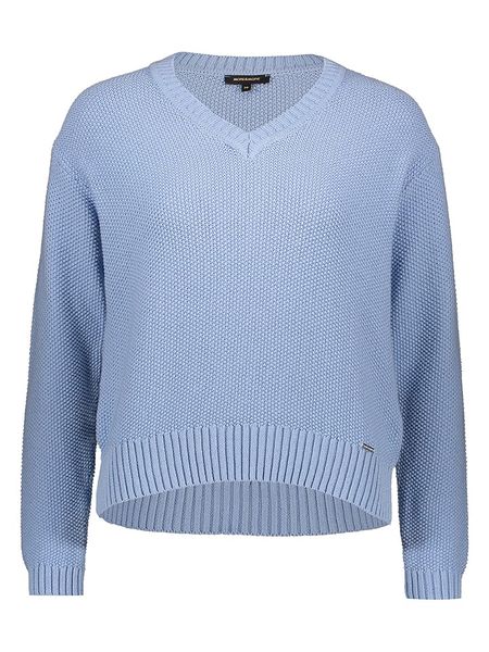 More & More Sweter w kolorze błękitnym rozmiar: 36. Niebieskie swetry More & More, bez wzorów, bez ramiączek. Za 87.61 zł.