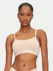 Lacoste Biustonosz top IF8166 Beżowy. Brązowe biustonosze Lacoste, xs, bez wzorów, z bawełny, bez kołnierzyka, bez ramiączek. Za 79.99 zł.