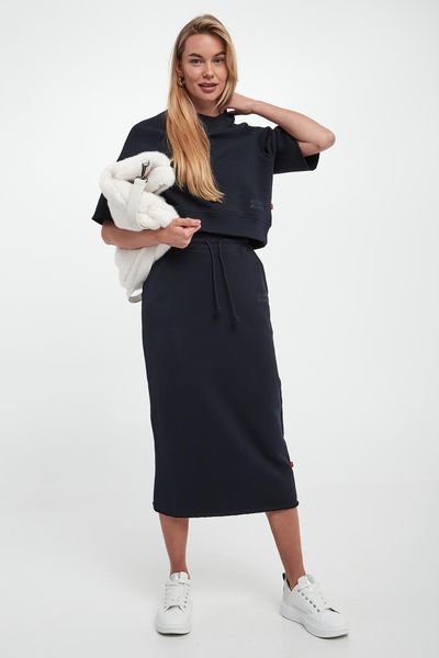 Spódnica dresowa midi Taiga JOOP! JEANS. Spódnice Joop! Jeans, xs, bez wzorów, z dresówki, midi. Za 579.00 zł.