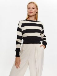 Noisy May Sweter Zoe 27023960 Beżowy Relaxed Fit. Brązowe swetry Noisy May, l, bez wzorów, z bawełny, bez ramiączek. Za 79.99 zł.