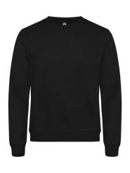 Clique Basic Roundneck unisex bluza z okrągłym dekoltem, odporny na piling –. Czarne bluzy CLIQUE, xs, bez wzorów, z bawełny, bez kaptura. Za 158.26 zł.