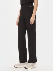 Calvin Klein Jeans Spodnie dzianinowe J20J222685 Czarny Straight Fit. Czarne spodnie materiałowe Calvin Klein Jeans, bez wzorów, z dzianiny. Za 249.99 zł.