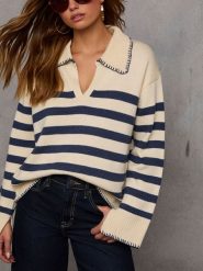 Milan Kiss Sweter w kolorze beżowym rozmiar: M. Brązowe swetry Milan Kiss, m, bez wzorów, bez ramiączek. Za 152.99 zł.