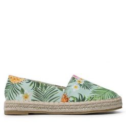 Espadryle DeeZee. Zielone espadryle DeeZee, bez wzorów, bez obcasa. Za 89.99 zł.