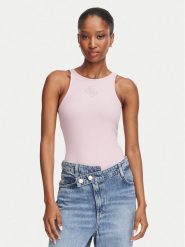 Guess Top W6RP39 KD092 Różowy Regular Fit. Czerwone topy Guess, xxl, z aplikacjami, z syntetyku, bez kołnierzyka, bez ramiączek. Za 174.99 zł.