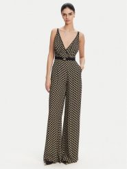 Elisabetta Franchi Kombinezon TU-035-51E2 Czarny Regular Fit. Czarne sukienki Elisabetta Franchi, bez wzorów, z wiskozy, bez kołnierzyka, bez ramiączek. Za 2,399.00 zł.