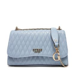 Torebka Guess. Niebieskie kopertówki Guess, z aplikacjami, wizytowe, bez dodatków. Za 389.99 zł.