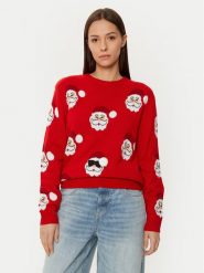 YSABEL MORA Sweter 70028 Czerwony Regular Fit. Czerwone swetry ysabel mora, xl, bez wzorów, z syntetyku, bez ramiączek. Za 119.99 zł.