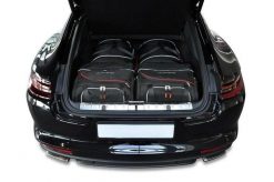 Torby Do Bagażnika Porsche Panamera Phev 2016-2024 4Szt Kjust. Czarne torby podróżne KJUST, bez wzorów, z kauczuku. Za 1,240.00 zł.