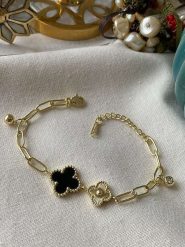 Luseera Pozłacana bransoletka z elementem ozdobnym rozmiar: onesize. Żółte bransoletki Luseera, pozłacane. Za 43.99 zł.