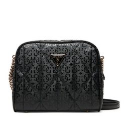 Torebka Guess. Czarne listonoszki Guess, z aplikacjami, bez dodatków. Za 389.99 zł.