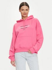 Guess Jeans Bluza W4YQ15 KC811 Różowy Regular Fit. Czerwone bluzy Guess Jeans, xs, z aplikacjami, z bawełny, bez kaptura. Za 249.99 zł.