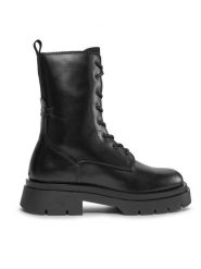 Gant Botki Meghany Mid Boot 27551404 Czarny. Czarne botki Gant, bez wzorów, ze skóry, bez obcasa, na płaskiej podeszwie, bez zapięcia. Za 799.99 zł.