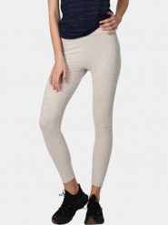 Legginsy damskie Luhta Eriksen. Brązowe legginsy sportowe Luhta, s, bez wzorów, z elastanu. Za 369.00 zł.
