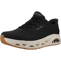 Buty SKECHERS UNO GLIDE STEP GLIDE ON AIR Czarny. Czarne trekkingi Skechers, bez wzorów, z syntetyku, bez zapięcia, trekkingowe. Za 452.99 zł.