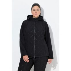 Damskie Kurtka softshellowa pikowana HYPRAR hydrofobowa kaptur. Czarne kurtki przejściowe sportowe Ulla Popken, plus size, bez wzorów, z materiału, bez kaptura, trekkingowe. Za 429.99 zł.