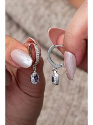 Lodie Silver Srebrne kolczyki z kamieniami ozdobnymi rozmiar: onesize. Szare kolczyki Lodie Silver, srebrne. Za 114.44 zł.