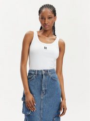Hugo Top Datamia 50514489 Biały Slim Fit. Białe topy Hugo, xs, bez wzorów, z bawełny, bez kołnierzyka, bez ramiączek. Za 159.99 zł.