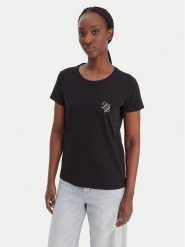 Liu Jo Sport T-Shirt TA6056 JS923 Czarny Regular Fit. Czarne t-shirty sportowe Liu Jo Sport, l, bez wzorów, z bawełny, bez ramiączek. Za 219.99 zł.