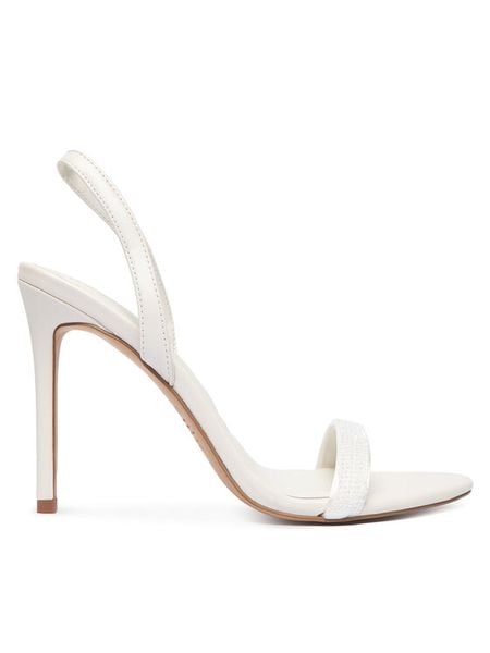 Aldo Sandały Quinney 14297884 Biały. Białe sandały Aldo, bez wzorów, ze skóry, bez obcasa, na szpilce, bez zapięcia. Za 399.99 zł.