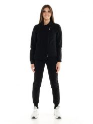 Bluza z zamek błyskawiczny na co dzień na siłownię. Czarne bluzy LEONE 1947 APPAREL, s, bez wzorów, z dresówki, bez ramiączek, bez kaptura. Za 252.56 zł.