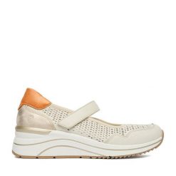 Półbuty Remonte. Brązowe półbuty wsuwane Remonte, bez wzorów, bez obcasa, na koturnie. Za 379.99 zł.