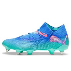 Buty Piłkarskie Puma Future 7 Ultimate Mxsg Dorosłych. Niebieskie buty treningowe Puma, bez wzorów, z materiału, bez zapięcia, do piłki nożnej. Za 572.95 zł.