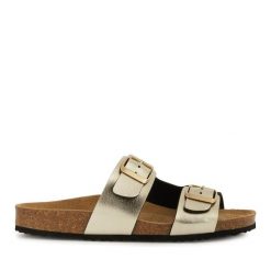 Klapki Geox. Żółte klapki Geox, bez wzorów, bez obcasa, bez zapięcia. Za 319.99 zł.