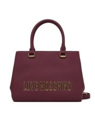 LOVE MOSCHINO Torebka JC4022PP1NKD0552 Bordowy. Czerwone torebki klasyczne Love Moschino, bez wzorów, ze skóry, bez dodatków. Za 759.99 zł.