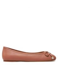 TWINSET Baleriny Ballerina 242TCP150 Beżowy. Brązowe baleriny Twinset, bez wzorów, ze skóry, bez obcasa, bez zapięcia. Za 739.99 zł.