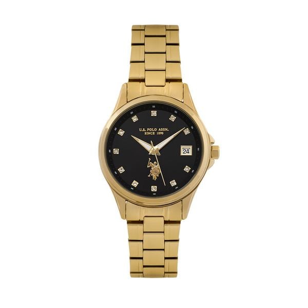 Zegarek U.S. Polo Assn. Żółte zegarki U.S. Polo Assn., złote. Za 349.99 zł.