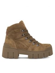 Badura Botki AHMET-02 Beżowy. Brązowe botki Badura, bez wzorów, ze skóry, bez obcasa, na płaskiej podeszwie, bez zapięcia. Za 429.99 zł.