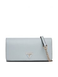 Guess Torebka Noelle II Mini HWZG96 72750 Błękitny. Niebieskie kopertówki Guess, z aplikacjami, ze skóry, wizytowe, bez dodatków. Za 419.99 zł.