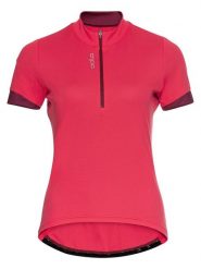 Odlo Koszulka kolarska "Essential" w kolorze różowym rozmiar: XS. Różowe t-shirty sportowe ODLO, s, bez wzorów, z materiału, bez ramiączek, rowerowe. Za 188.85 zł.