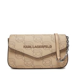 Torebka KARL LAGERFELD. Brązowe kopertówki KARL LAGERFELD, bez wzorów, wizytowe, bez dodatków. Za 519.99 zł.