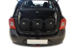Torby Do Bagażnika Nissan Micra 2010-2017 3Szt Kjust. Czarne torby podróżne KJUST, bez wzorów, z kauczuku. Za 711.00 zł.