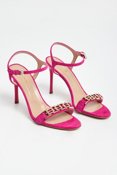 Sandały na szpilce BALDININI. Sandały Baldinini, bez wzorów, bez obcasa, na szpilce, bez zapięcia. W wyprzedaży za 1,548.02 zł.