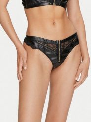 Hunkemöller Stringi Talia 204569 Czarny. Czarne stringi Hunkemöller, bez wzorów, z syntetyku. Za 79.99 zł.
