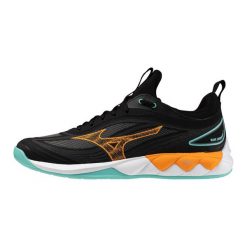Buty sportowe Mizuno Wave Luminous 3 Czarny/Tangelo/Zielony Lód. Brązowe buty treningowe Mizuno, bez wzorów, z materiału, bez zapięcia, do piłki ręcznej, mizuno wave. Za 399.99 zł.