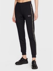 EA7 Emporio Armani Spodnie dresowe 3RTP73 TJLQZ 1200 Czarny Regular Fit. Czarne spodnie dresowe EA7 Emporio Armani, bez wzorów, z dresówki. Za 299.99 zł.