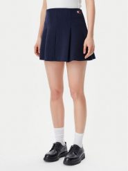 Tommy Jeans Spódnica mini Badge DW0DW20268 Granatowy Regular Fit. Niebieskie spódnice Tommy Jeans, xl, bez wzorów, z bawełny, mini. Za 199.99 zł.