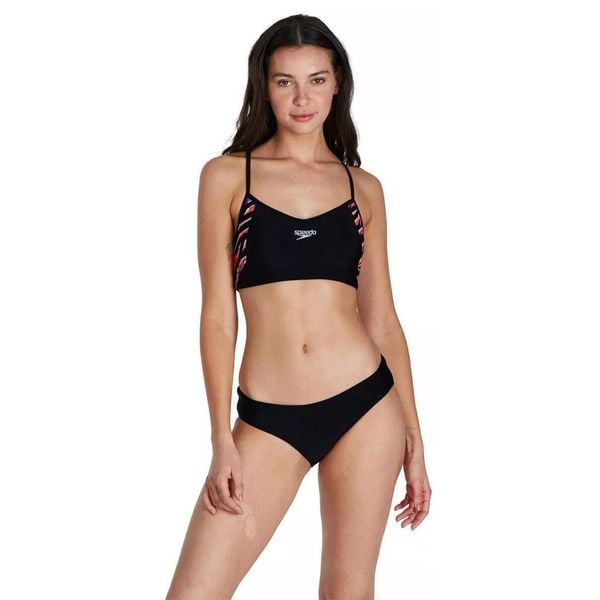 Bikini Speedo Thinstrap Volley – Czarno-Czerwono-Białe – Rozmiar 40. Czarne bikini Speedo, bez wzorów. Za 687.51 zł.