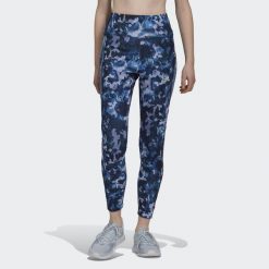 Legginsy adidas AeroReady Designed To Move W GS6350. Fioletowe legginsy adidas, bez wzorów, sportowe. Za 142.00 zł.