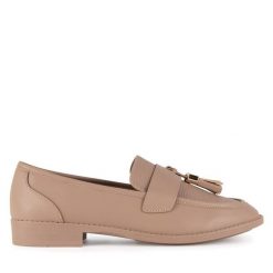 Mokasyny JENNY. Brązowe mokasyny Jenny, bez wzorów. Za 75.99 zł.