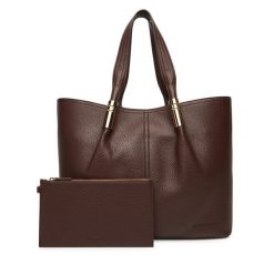 Torebka Elisabetta Franchi. Brązowe torebki klasyczne Elisabetta Franchi, bez wzorów, klasyczne, bez dodatków. Za 1,909.00 zł.