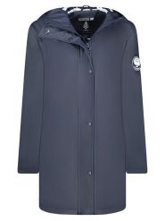 Geographical Norway Parka "Curieuse" w kolorze granatowym rozmiar: XL. Niebieskie płaszcze Geographical Norway, xl, z aplikacjami, bez kaptura. Za 228.92 zł.