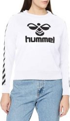 Bluza sportowa damska Hummel Classic Taped. Białe bluzy bez kaptura Hummel, m, bez wzorów, bez kaptura, na fitness i siłownię. Za 61.49 zł.