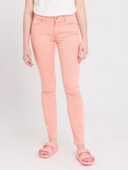 Cross Jeans Dżinsy "Anya" - Slim fit - w kolorze brzoskwiniowym rozmiar: W27/L32. Pomarańczowe jeansy Cross Jeans, l, z aplikacjami, z jeansu, klasyczne, z podwyższonym stanem. Za 41.79 zł.