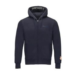 Bluza z kapturem Campagnolo. Niebieskie bluzy Campagnolo, m, bez wzorów, z materiału, z kapturem, rowerowe. Za 648.00 zł.
