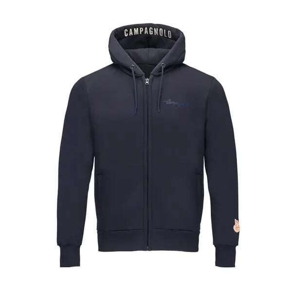 Bluza z kapturem Campagnolo. Niebieskie bluzy Campagnolo, m, bez wzorów, z materiału, z kapturem, rowerowe. Za 688.30 zł.